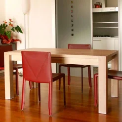 Tavolo allungabile design in legno di rovere, L160/260xP90cm, Jacob
