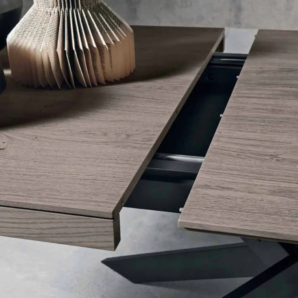 Tavolo Allungabile di Design in Legno Rovere 14 Posti - Oncino