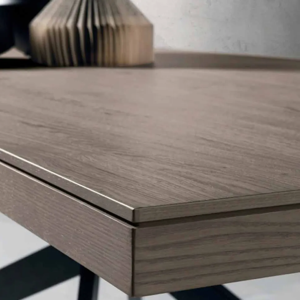 Tavolo Allungabile di Design in Legno Rovere 14 Posti - Oncino