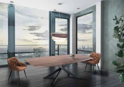 Tavolo Allungabile di Design in Mdf e Metallo - Torquato
