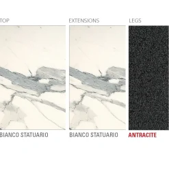 Tavolo Allungabile Fino a 240 cm con Piano in Laminam Made in Italy - Maltese