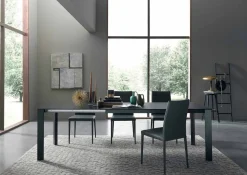 Tavolo Allungabile Fino a 250 cm con Piano in Vetro Made in Italy - Pitagora