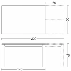 Tavolo Allungabile Fino a 250 cm con Piano in Vetro Made in Italy - Pitagora