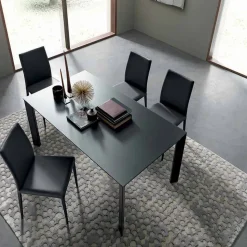 Tavolo Allungabile Fino a 250 cm con Piano in Vetro Made in Italy - Pitagora