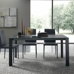 Tavolo Allungabile Fino a 250 cm con Piano in Vetro Made in Italy - Pitagora