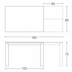 Tavolo Allungabile Fino a 250 cm con Piano in Vetro Made in Italy - Pitagora