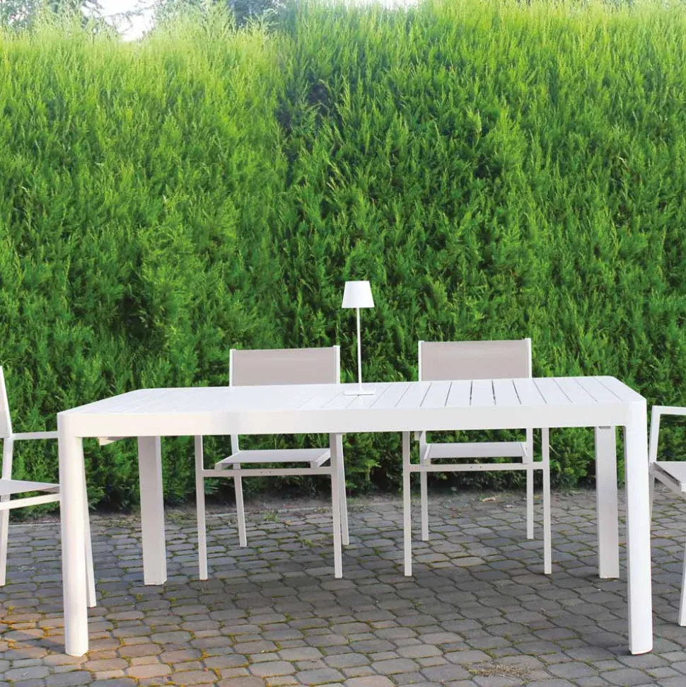 Tavolo Allungabile fino a 300 cm da Esterno in Alluminio Verniciato - Glass