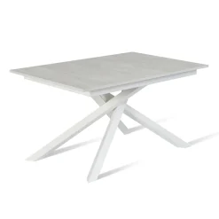 Tavolo Allungabile fino a 190 cm in Metallo e Piano in Melaminico - Lavanda