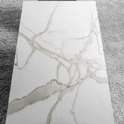 Tavolo Allungabile Fino a 280 cm in Acciaio e Vetro Ceramica Opaco - Viterbo