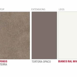 Tavolo Allungabile Fino a 238 cm in Laminam e Metallo Made in Italy - Remigio