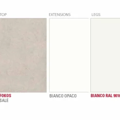 Tavolo Allungabile Fino a 238 cm in Laminam e Metallo Made in Italy - Remigio