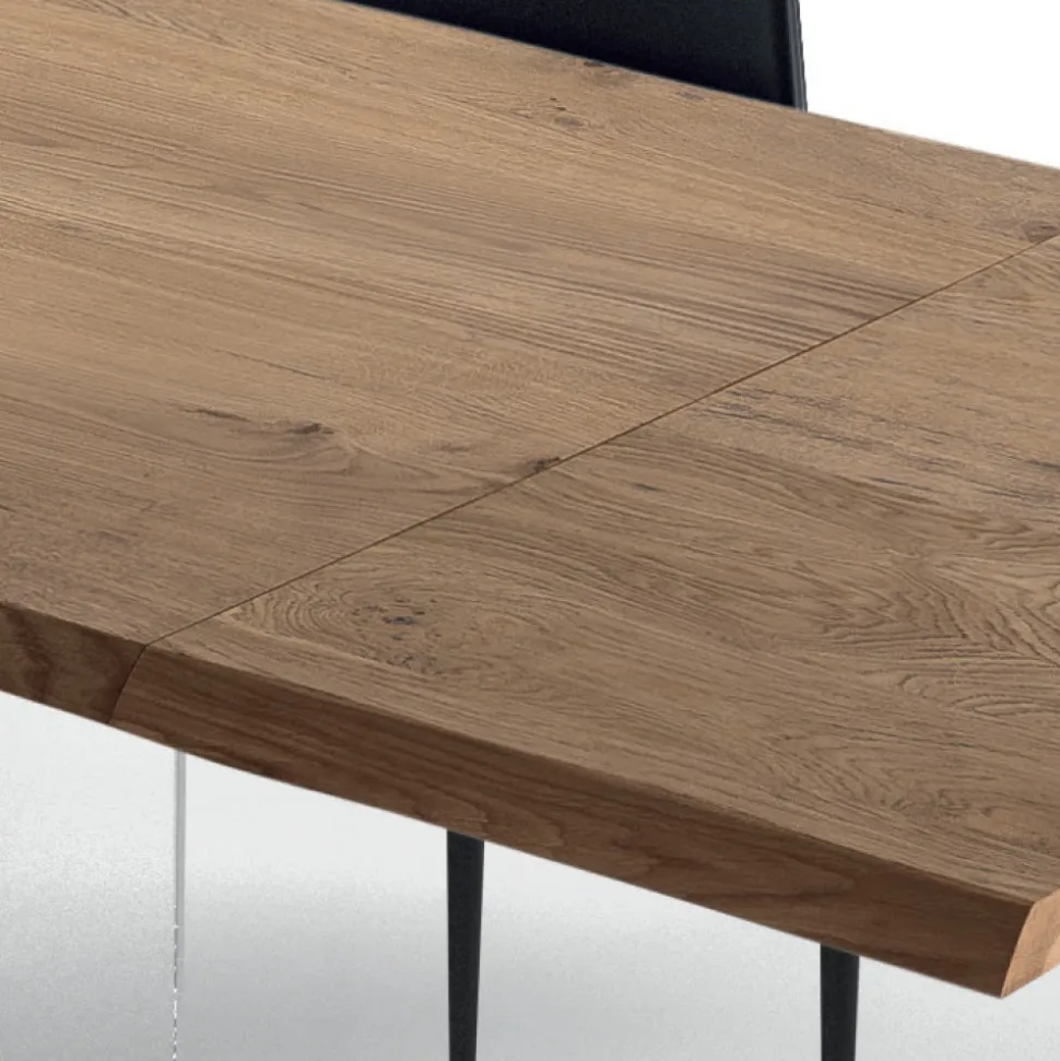 Tavolo Allungabile Fino a 300 cm in Legno Impiallacciato e Vetro – Strappo