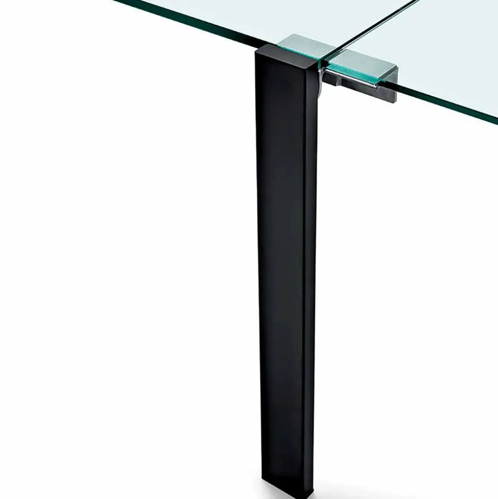 Tavolo Allungabile Fino a 280 cm in Vetro Trasparente Made in Italy – Sopot