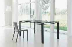 Tavolo Allungabile Fino a 280 cm in Vetro Trasparente Made in Italy – Sopot