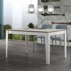 Tavolo allungabile fino 380 cm in vetroceramica e metallo Cagliari