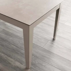Tavolo allungabile fino 380 cm in vetroceramica e metallo Cagliari