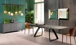 Tavolo allungabile fino 270 cm moderno con gambe in metallo, Villongo