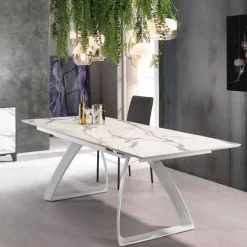 Tavolo allungabile fino 270 cm moderno con gambe in metallo, Villongo
