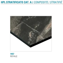 Tavolo Allungabile Fino 180 cm Tondo Hpl Stratificato Made in Italy - Bastiano