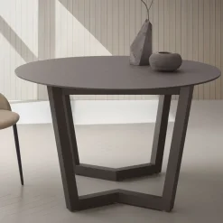 Tavolo Allungabile Fino 180 cm Tondo Hpl Stratificato Made in Italy - Bastiano