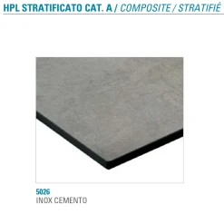 Tavolo Allungabile Fino 180 cm Tondo Hpl Stratificato Made in Italy - Bastiano