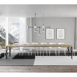 Tavolo Allungabile Fino 4 mt in Legno Nobilitato e Ferro Made in Italy – Marella