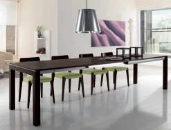 Tavolo Allungabile in Legno Frassino con Fasce Laterali Verniciato Grigio – Ketla