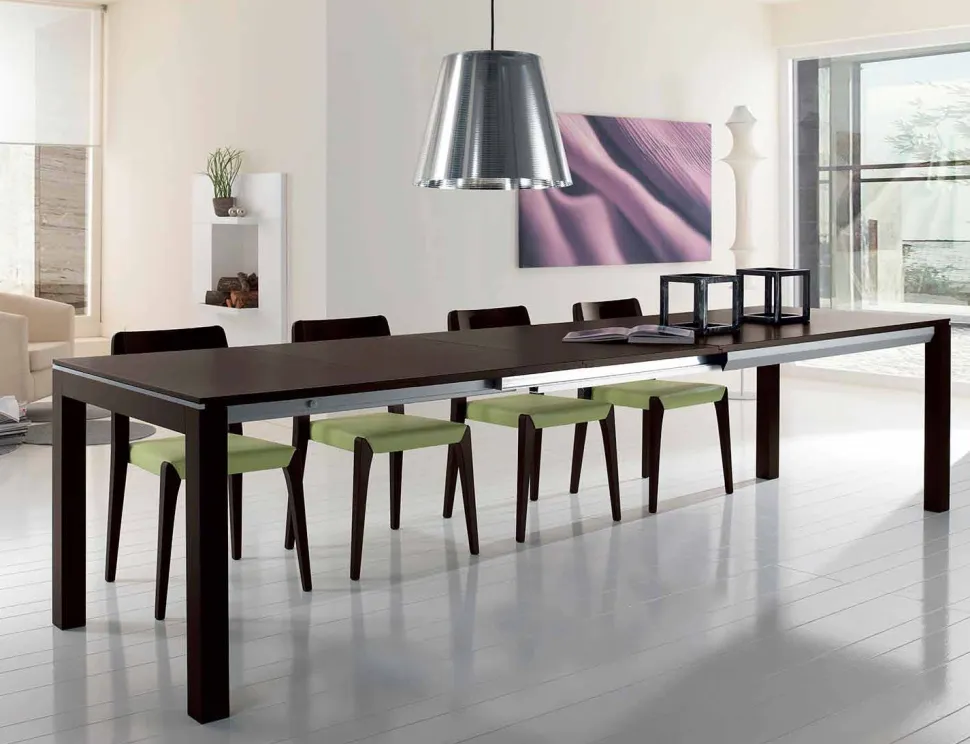 Tavolo Allungabile in Legno Frassino con Fasce Laterali Verniciato Grigio – Ketla