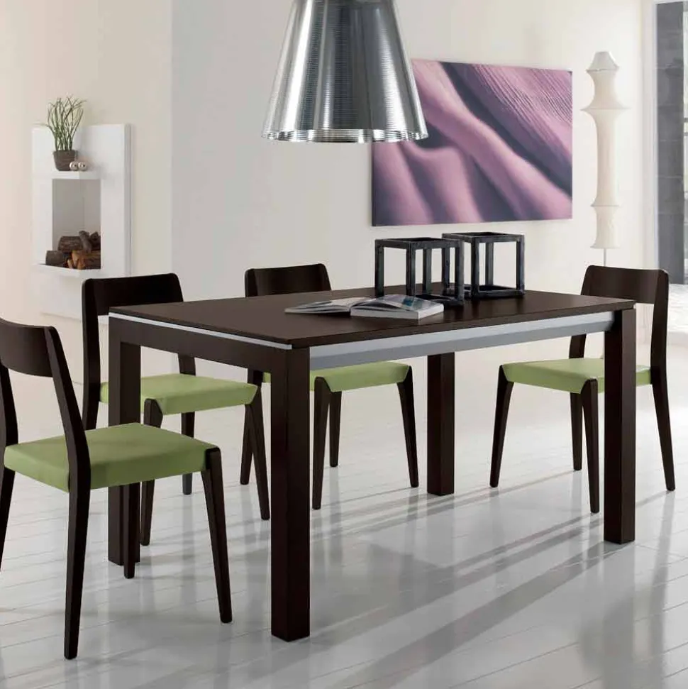 Tavolo Allungabile in Legno Frassino con Fasce Laterali Verniciato Grigio – Ketla