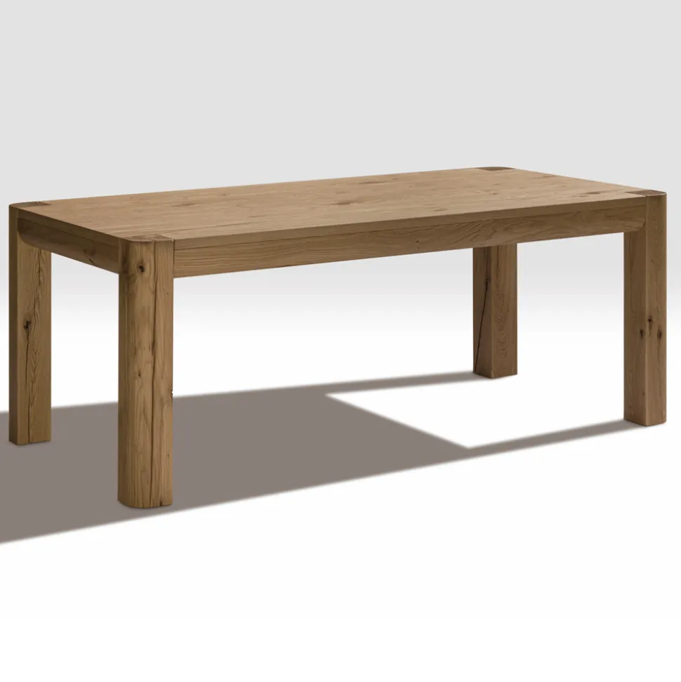 Tavolo Allungabile in Listellare e Gambe Quadrotto Made in Italy - Rillian