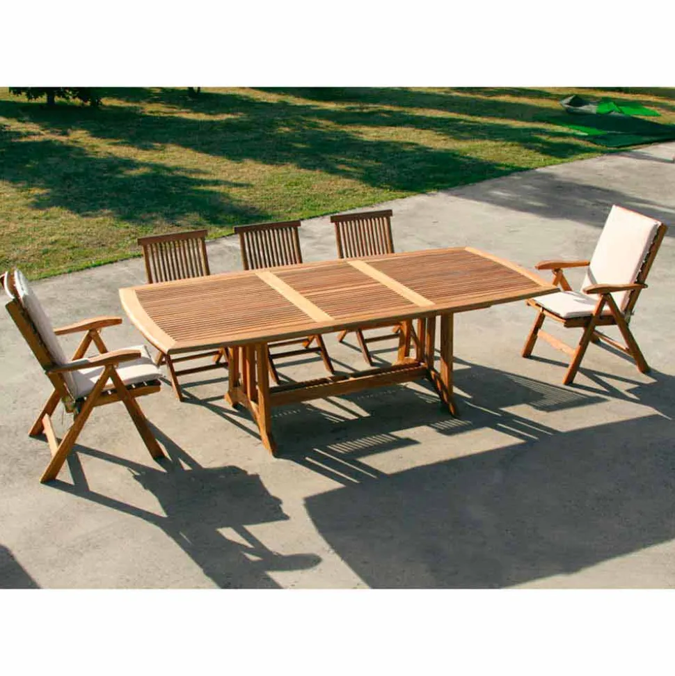Tavolo allungabile in teak per esterni Amalfi