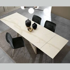 Tavolo Allungabile in Vetroceramica di 3 Diverse Finiture Made in Italy - Tecna