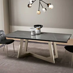 Tavolo Allungabile in Vetroceramica di 3 Diverse Finiture Made in Italy - Tecna