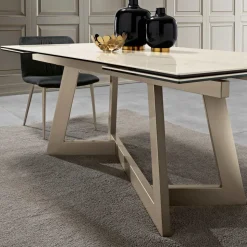 Tavolo Allungabile in Vetroceramica di 3 Diverse Finiture Made in Italy - Tecna