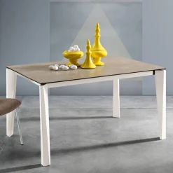Tavolo Allungabile in Vetroceramica Finitura Fokos Terra Made in Italy - Ariel