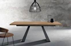 Tavolo Allungabile Lateralmente in Rovere Made in Italy -  Zerba