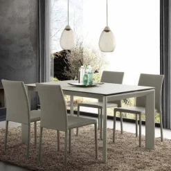 Tavolo allungabile moderno con piano in vetro ceramica Filadelfia