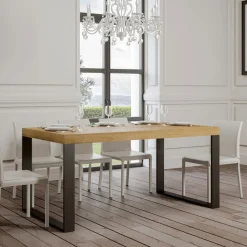 Tavolo Allungabile Moderno in Legno Nobilitato Fatto in Italia - Badesi