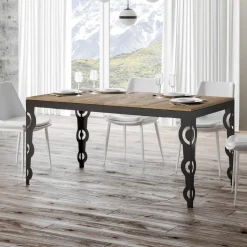 Tavolo Allungabile Moderno in Legno Nobilitato e Sottopiano in Ferro – Marella