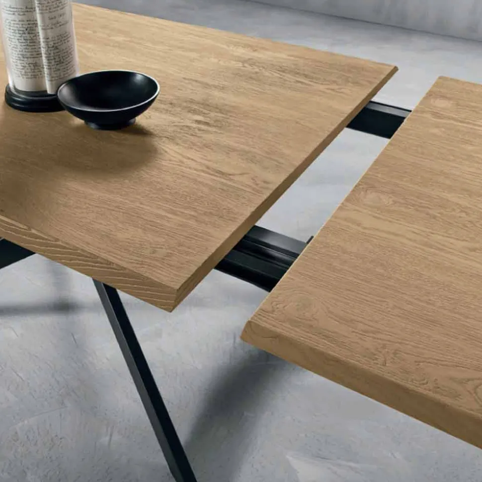 Tavolo Allungabile Moderno in Legno Rovere Made in Italy - Oncino