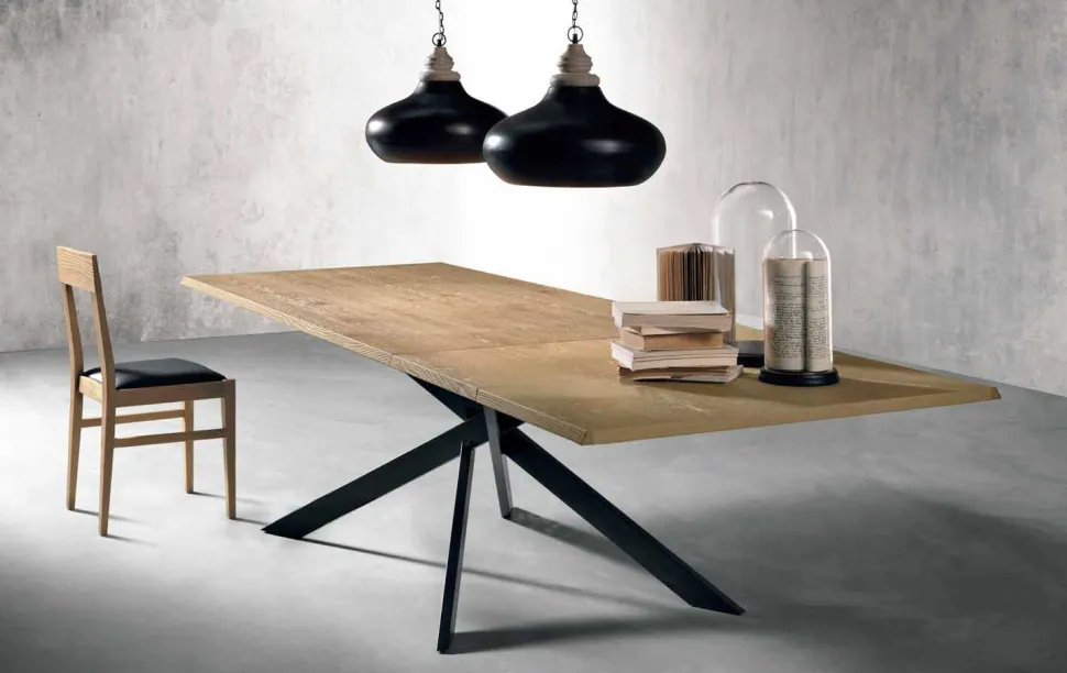 Tavolo Allungabile Moderno in Legno Rovere Made in Italy - Oncino