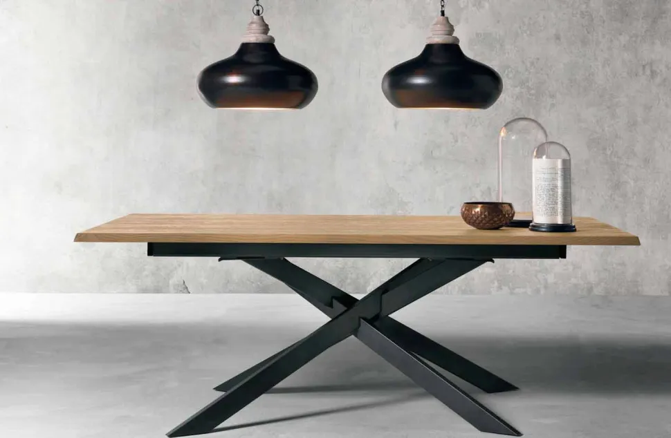 Tavolo Allungabile Moderno in Legno Rovere Made in Italy - Oncino