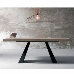 Tavolo Allungabile Moderno in Legno Rovere Made in Italy - Zerba