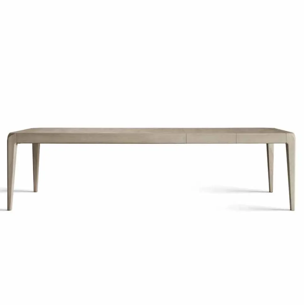 Tavolo allungabile noce grigio naturale design moderno, Matis