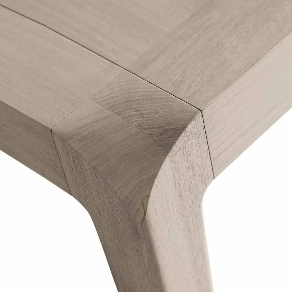 Tavolo allungabile noce grigio naturale design moderno, Matis