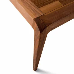 Tavolo allungabile noce naturale design moderno, Sanni