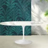 Tavolo Allungabile Tulip Saarinen H 74 cm in Ceramica Florim Statuario Lucido - Scarlet