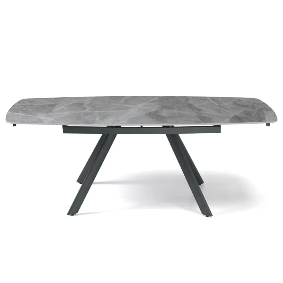 Tavolo Allungabile 140/210x90 cm in Pietra Sinterizzata Effetto Marmo - Atrio