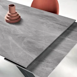 Tavolo Allungabile 160/240x91 cm in Pietra Sinterizzata Effetto Marmo - Palazzo