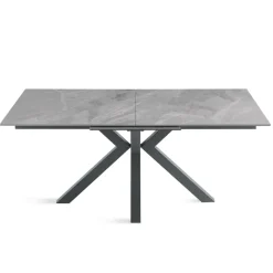 Tavolo Allungabile 180/240x100 cm in Pietra Sinterizzata Effetto Marmo - Loggia